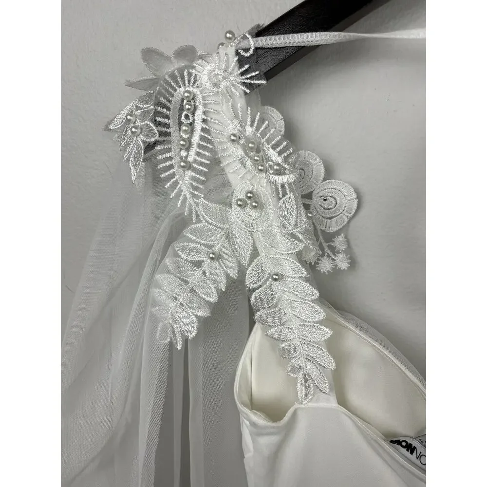 Women's Celeste Maxi Party Wedding White Dress Fashion Nova Size X-Small NWT - Picture 6 of 16